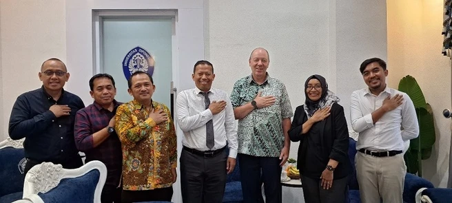 Meeting with Rector UNDIP -  Prof. Dr. Suharnomo (middle)