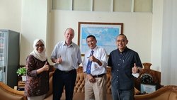 Meeting with Prof. Wiwandari Handayani (Head of department urban and regional planning), Prof. Mochamad Agung Wibobo (Dean of faculty of engineering), and Prof. Iwan Rudiarto