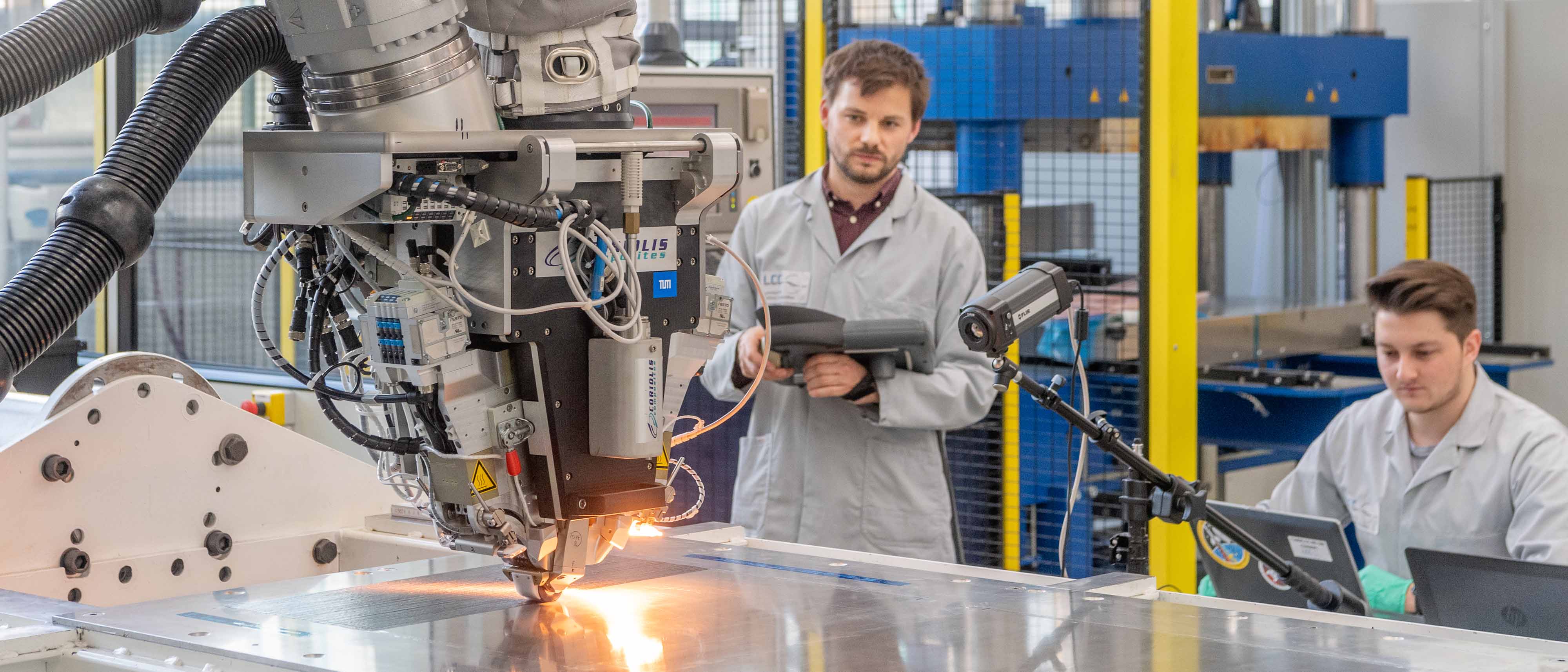 Research in the field of additive manufacturing of TUM Chair of Carbon Composites in the processing Lab at Ludwig Boelkow Campus